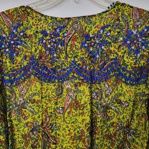 Anthro Embroidered Sequin Blouse Size XL